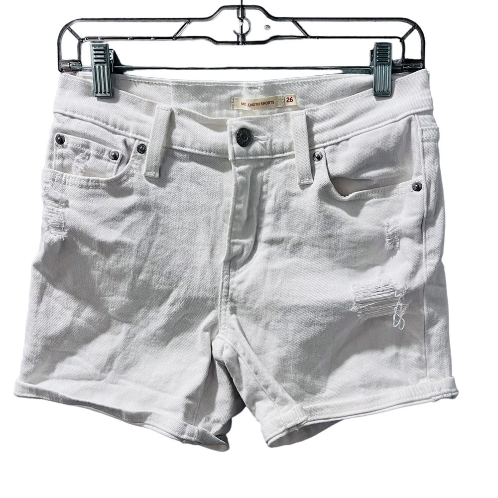 COPY - Levi's Mid Lengths Distressed Shorts Women's Size 26